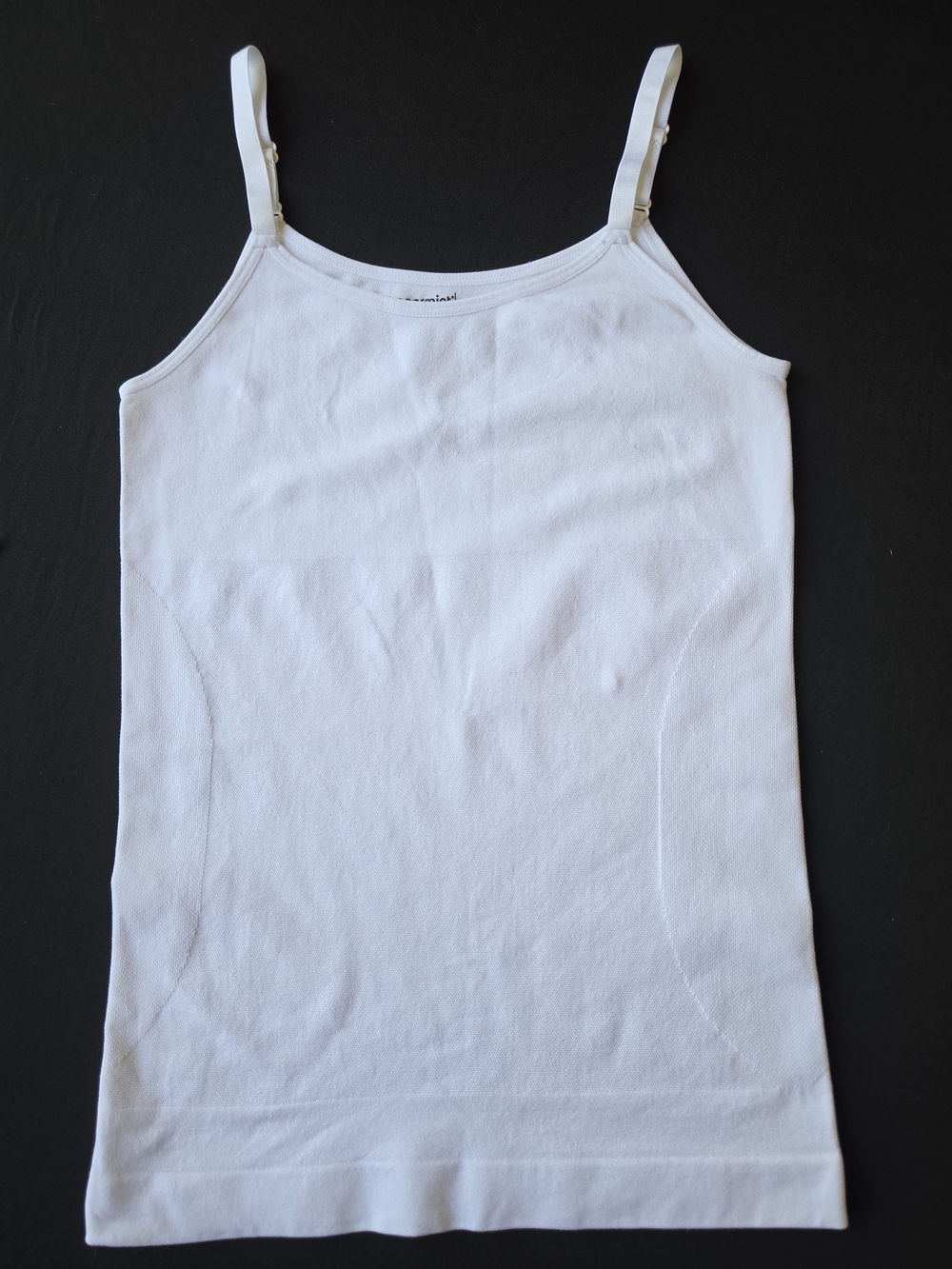 Shapermint White Seamless Adjustable-Strap Camisole